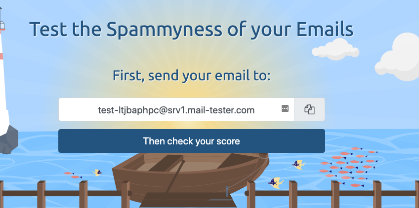 mail-tester homepage